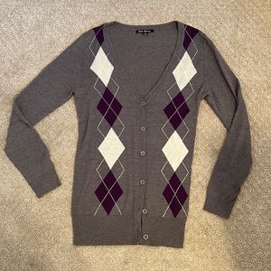 Long Gray cardigan sweater